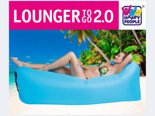 Happy People | LOUNGER TO GO® 2.0, blau, ca. 240x70 cm | 70001