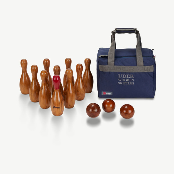 Ubergames | HÖLZERNES KEGEL SET/BOWLING- ECO-HARTHOLZ | UG-205