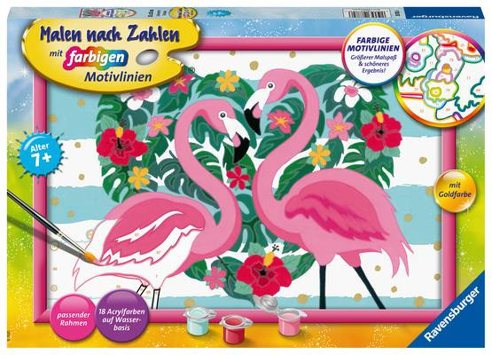 Ravensburger | Malen nach Zahlen Liebenswerte Flamingos | 28782