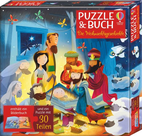 Usborne | Puzzle & Buch: Die Weihnachtsgeschichte