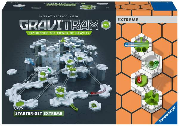 Ravensburger Verlag GmbH | Ravensburger GraviTrax PRO Starter-Set Extreme - Erweiterbare Kugelbahn für Kinder, Interaktive Murmelbahn, Lernspielzeug und Konstruktionsspielzeug ab 8 Jahren | 