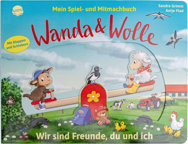 Arena | Mein Spiel- und Mitmachbuch. Wanda und Wolle – Wir sind Freunde, du und ich | Grimm, Sandra