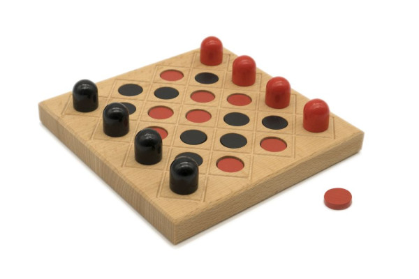 Gerhards Spiel und Design | Passage | Ausführung: Spielsteine aus Holz in rot + schwarz