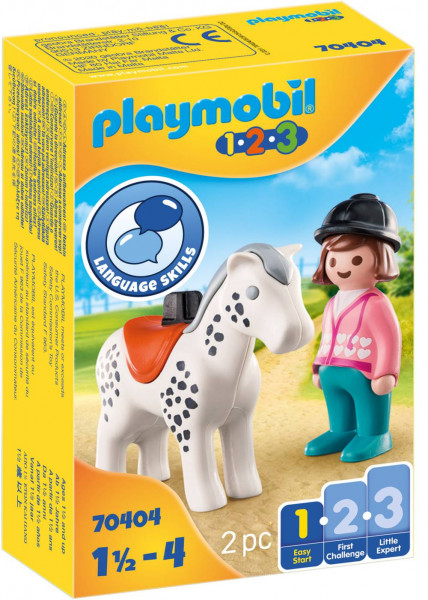 PLAYMOBIL® 1.2.3 | Reiterin mit Pferd | 70404