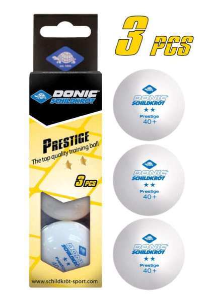 3 Tischtennis-Bälle 4cm 2* Prestig