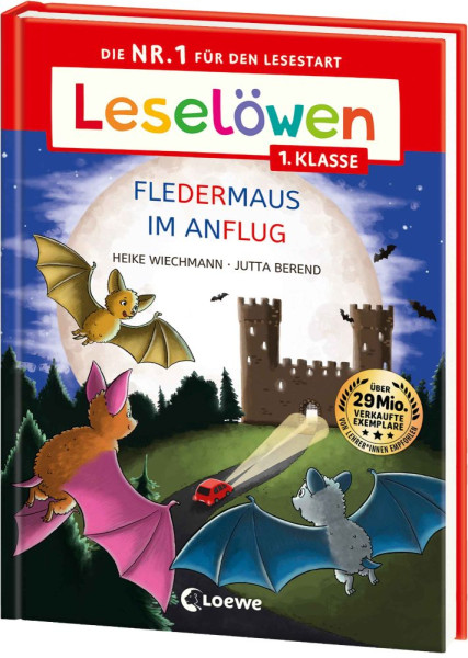 Loewe | Leselöwen 1. Klasse - Fledermaus im Anflug (Großbuchstabenausgabe) | Wiechmann, Heike
