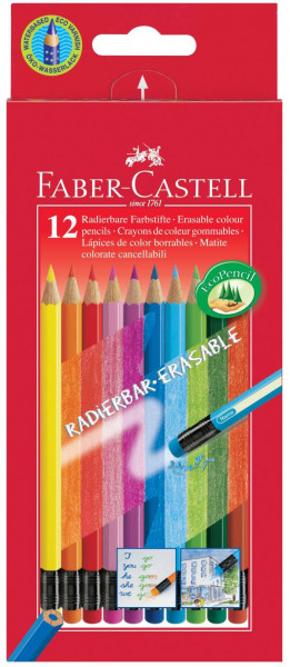 Faber-Castell | 12er Etui Farbstifte RADIERBAR