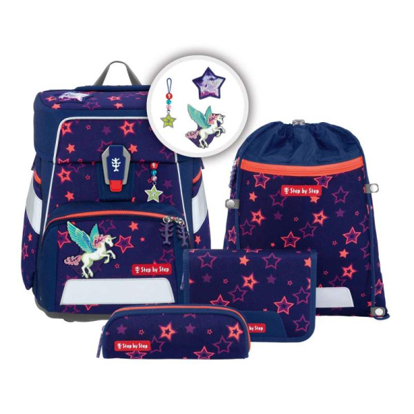 HAMA | SPACE SHINE Schulranzen-Set "Pegasus Night Nuala", 5-teilig | 213557