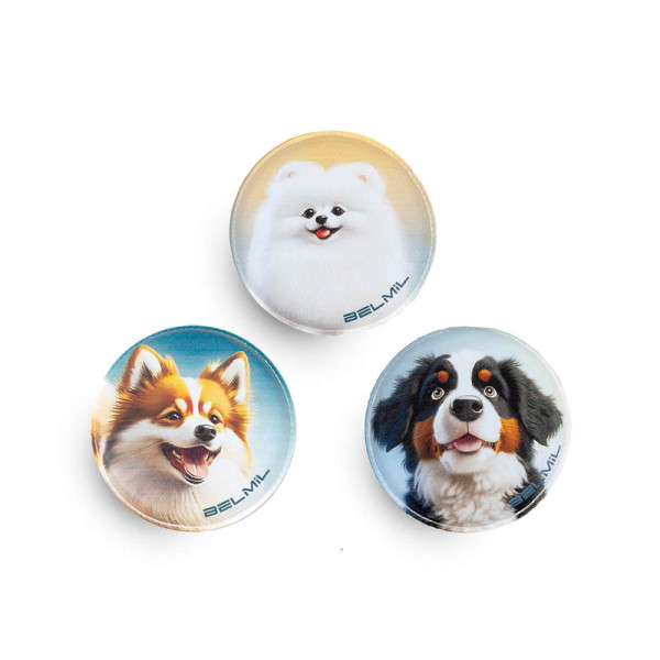 Belmil | Patches mit Klettverschluss Set 3-teilig- kompatibel mit Schulranzen Classy Plus/Smarty/Motion "Lovely Pets" | 336/B6/86