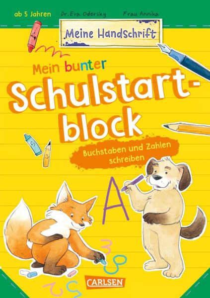 Carlsen | Mein bunter Schulstartblock: Buchstaben und Zahlen schreiben | Odersky, Eva
