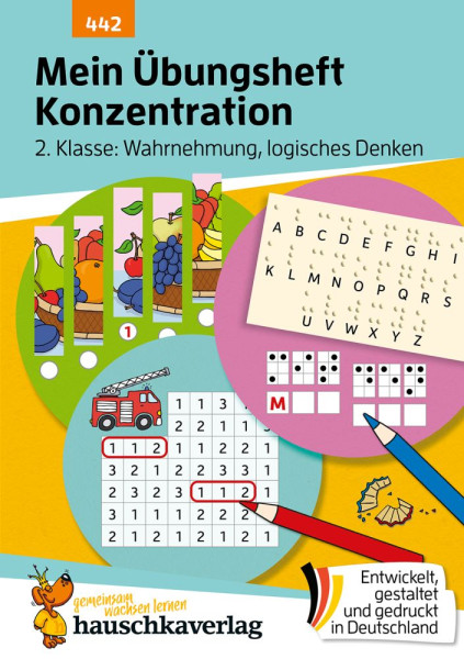 Hauschka Verlag | Mein Übungsheft Konzentration 2. Klasse – Wahrnehmung, logisches Denken | Spiecker, Agnes