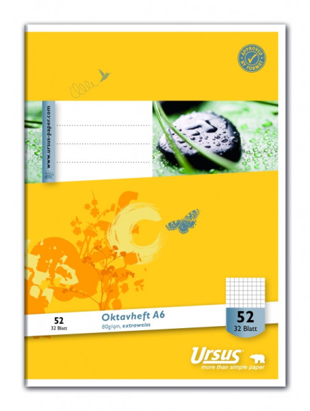 Ursus | Oktavheft A6 | Lin52 | 32 Blatt | 040632052