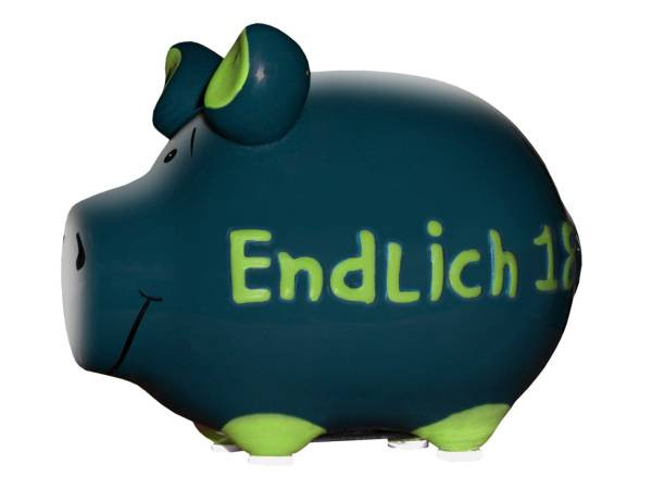 KCG | Sparschwein | Endlich 18! | Größe: 12,5 cm
