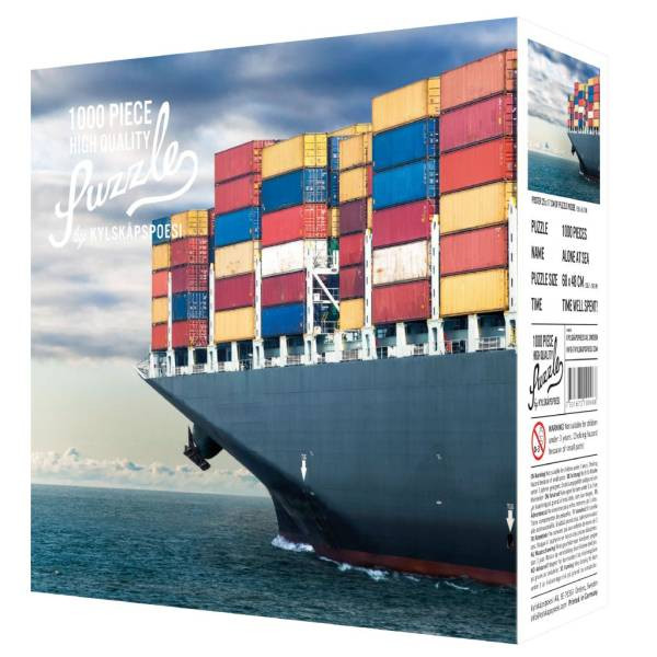 Kylskapspoesi AB | High Quality Puzzle Allein auf See - Containerschiff (1000 Teile)