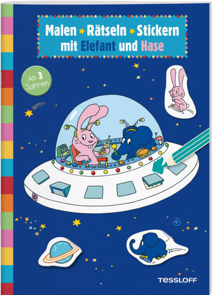 Tessloff Verlag Ragnar Tessloff GmbH & Co. KG | Malen • Rätseln • Stickern mit Elefant und Hase