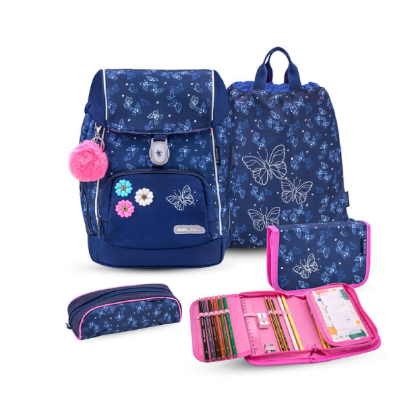 Belmil | Comfy Plus Premium Schulranzen Set 4-teilig "Sapphire" | 405-73/P/S/7