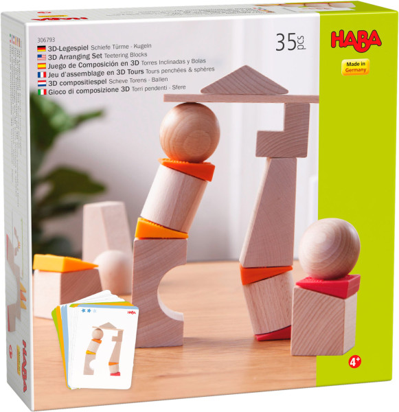 Haba | 3D-Legespiel Schiefe Türme - Kugeln