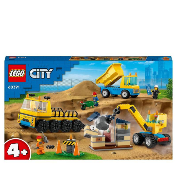 LEGO® | City  Baufahrzeuge und Kran mit Abrissbirne | 60391
