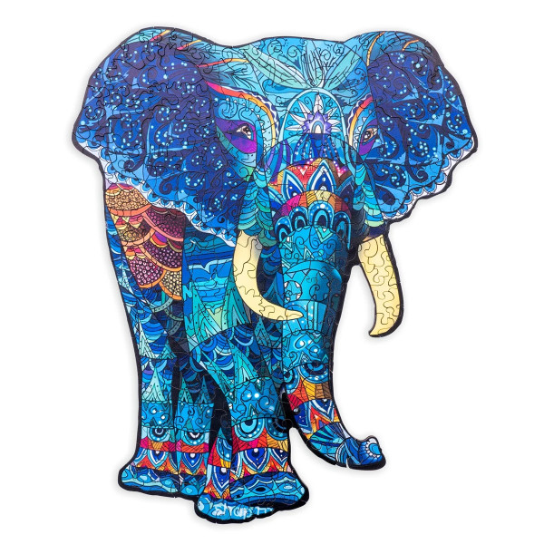 Puzzle A3 "Elefant" aus Holz – 244 besondere Puzzleteile