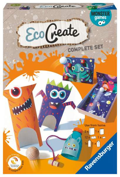 Ravensburger Verlag GmbH | Ravensburger EcoCreate 18144 – Monster Games – Kinder ab 6 Jahren | 