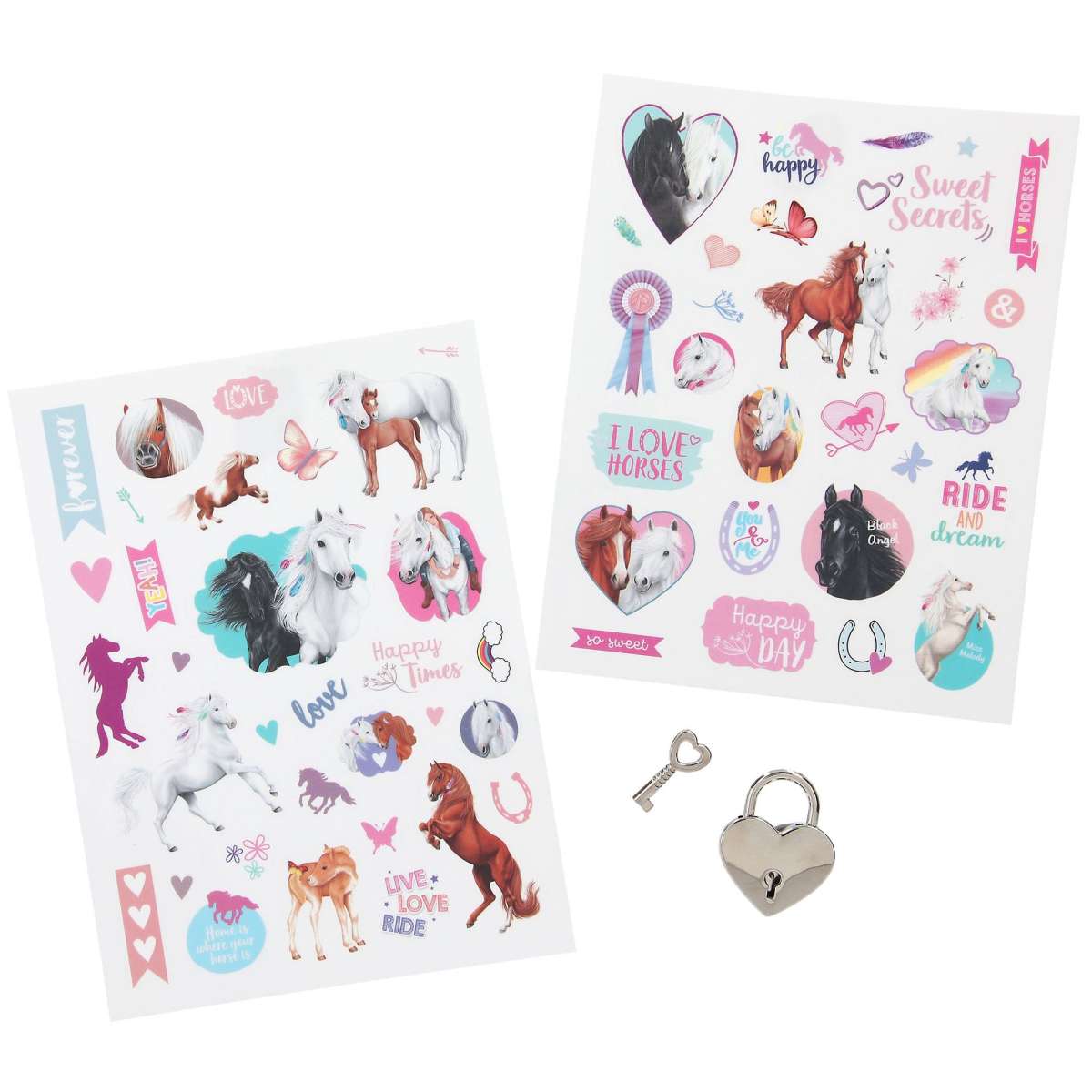 Topmodel Stickerbuch Depesche 12128 Miss Melody Stamping Fun - Kreativ Set Zum Gestalten Von Karten Und Briefen, Inkl. Papier, Umschlu00e4ge, Stempel, Sticker Uvm Top Model Stickerbuch