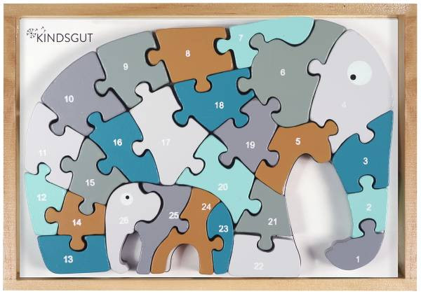 Kindsgut Buchstaben-Puzzle Elefant