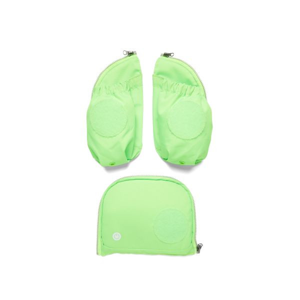 Ergobag | Fluo LED Seitentaschen Zip-Set | Grün
