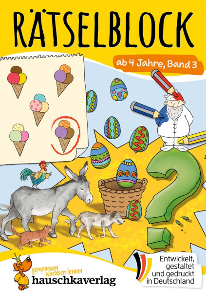 Hauschka Verlag | Rätselblock ab 4 Jahre - Band 3 | Spiecker, Agnes