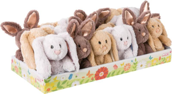 NICI |Kuscheltier Hasen, sort.i.Display | 48662