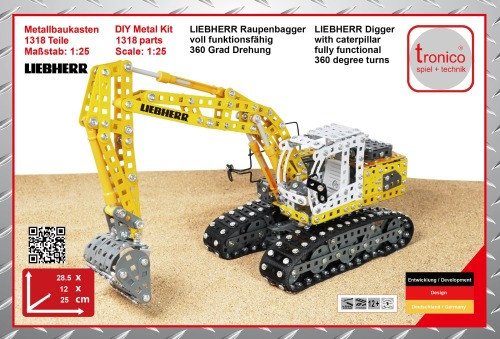 RCEE tronico | Metallbaukasten Bagger LIEBHERR Caterpillar | 10100