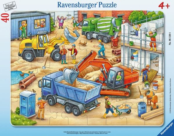 Ravensburger Puzzle | Große Baustellenfahrzeuge | 40 Teile