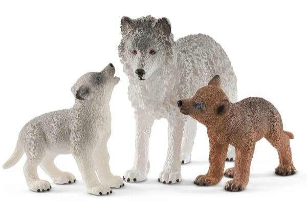 Schleich | Wolfsmutter mit Welpen | 42472