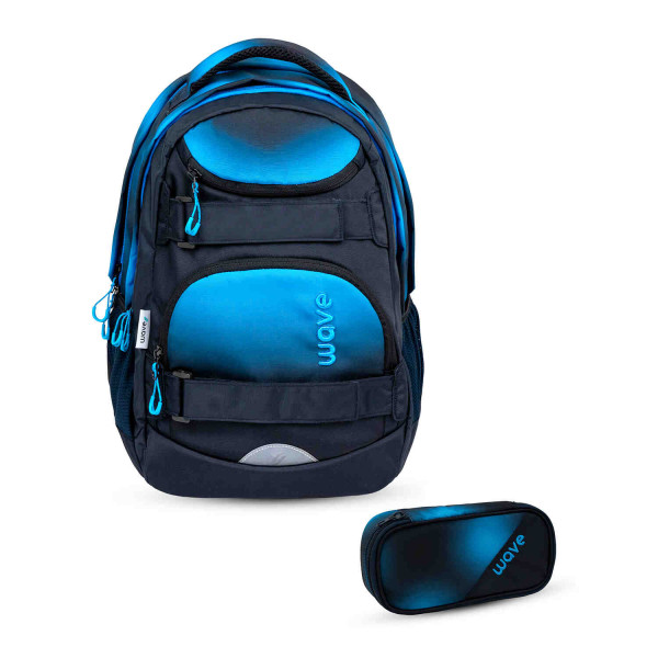 Belmil | Wave Infinity Move Schulrucksack Set 2 tlg. "Gradient Hazy Blue" | 338-92/ASET-1/19