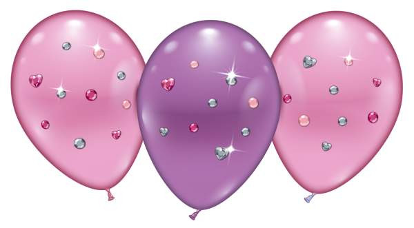 Karaloon | 4 Ballons/ Balloons Pink Jewels