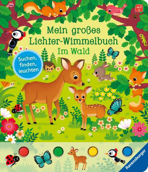 Ravensburger Verlag GmbH | Mein großes Lichter-Wimmelbuch: Im Wald | Grimm, Sandra