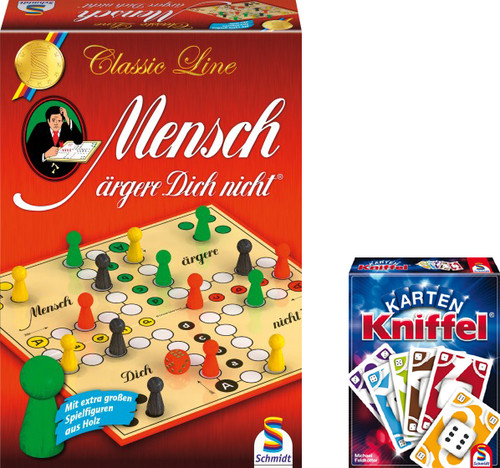 Schmidt Spiele | Mädn Classic Line + Kniffel Kartenspiel | 49328