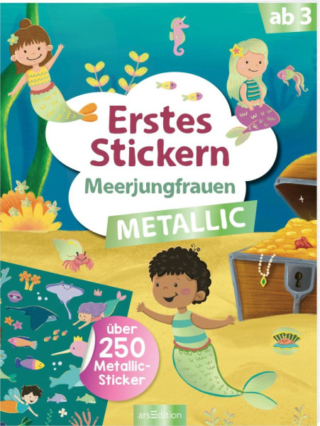 arsEdition | Erstes Stickern Metallic – Meerjungfrauen | 