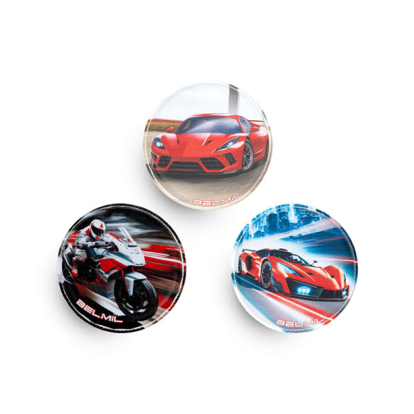 Belmil | Patches mit Klettverschluss Set 3-teilig- kompatibel mit Schulranzen Classy Plus/Smarty/Motion "No Limit" | 336/B6/72