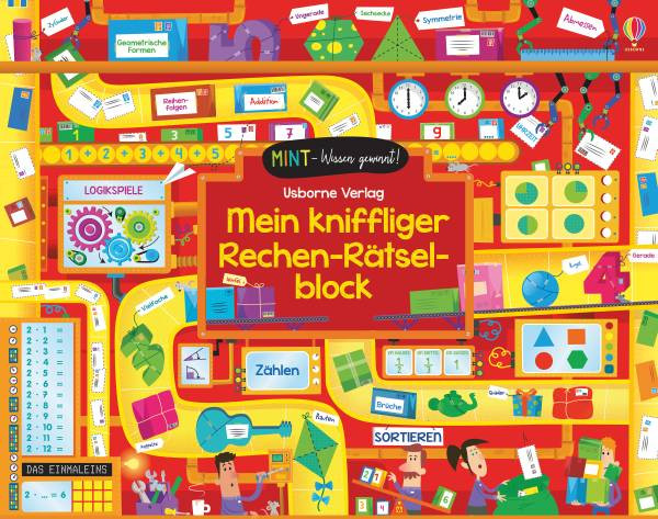 Usborne | MINT - Wissen gewinnt! Mein kniffliger Rechen-Rätselblock