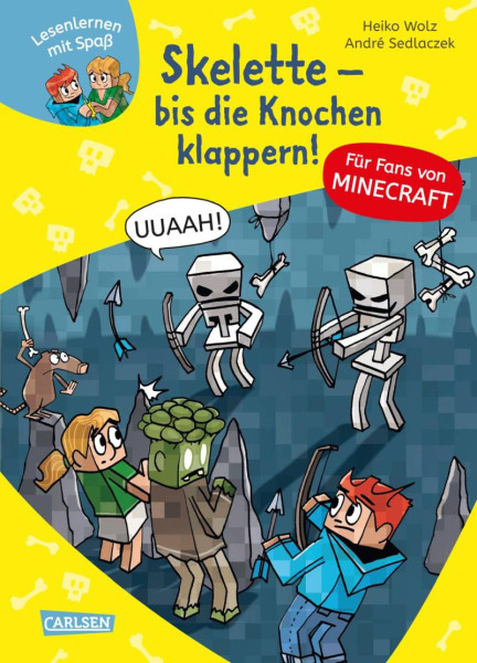 Carlsen | Lesenlernen mit Spaß – Minecraft 7: Skelette – bis die Knochen klappern! | Wolz, Heiko