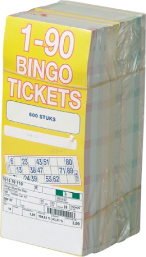 Ersatzblock Bingo 1-90 1 Block mit 600 Blättern 