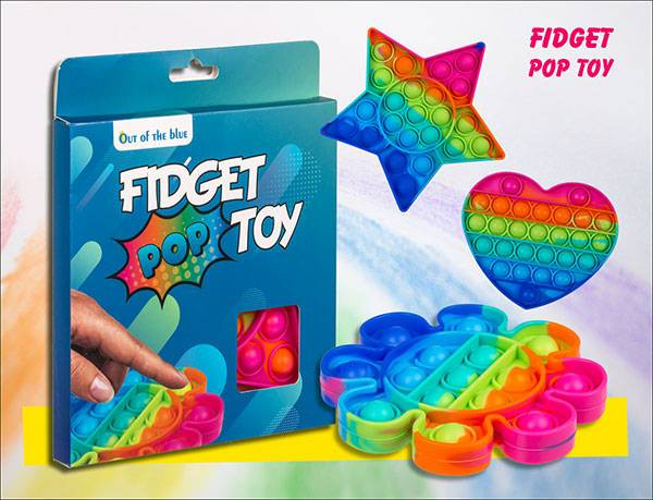Fidget Pop Toy Rainbow: Stern, Herz, Blume, Aus Silicon