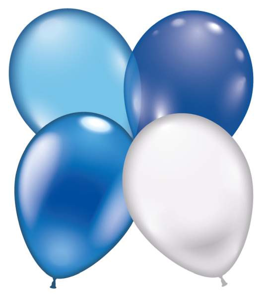 Karaloon | 16 Ballons Home-Party-Mix blau