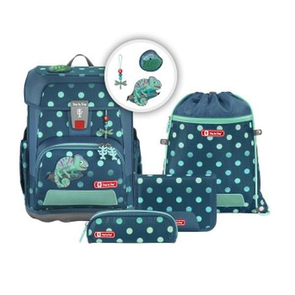 HAMA | CLOUD Schulranzen-Set "Tropical Chameleon", 5-teilig | 00183696
