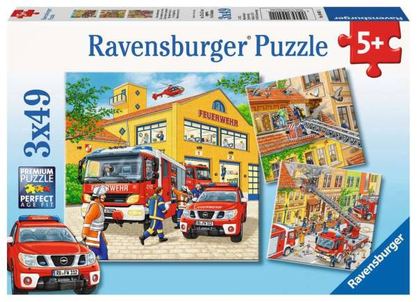 Ravensburger Puzzle | Feuerwehreinsatz | 3x 49 Teile
