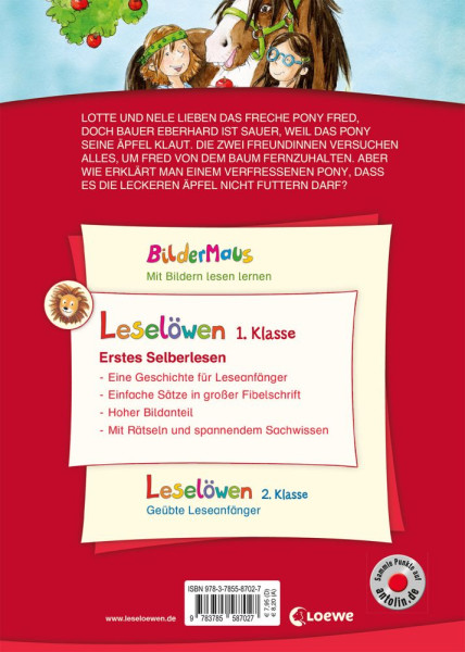 Loewe | Leselöwen 1. Klasse - Zwei Freundinnen und ein freches Pony (Großbuchstabenausgabe) | Richert, Katja