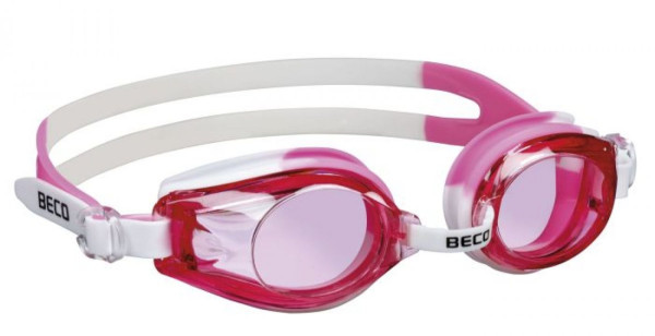 BECO | Profischwimmbrille weiß/pink | 9926-14