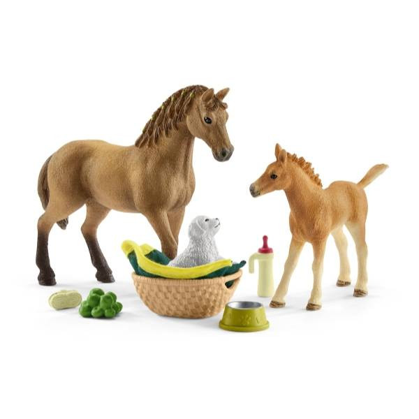 Schleich | Set Tierbaby-Pflege&Pferde Quarter Horse | 42432