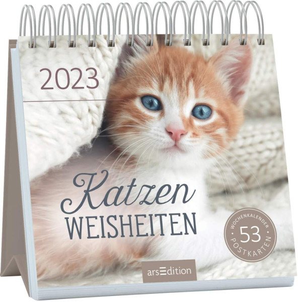 arsEdition | Postkartenkalender Katzenweisheiten 2023