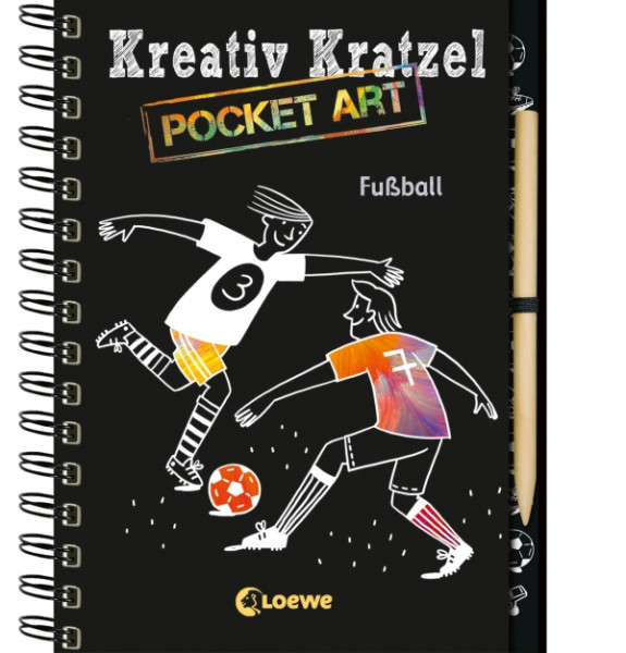 Loewe | Kreativ-Kratzel Pocket Art: Fußball | 8338